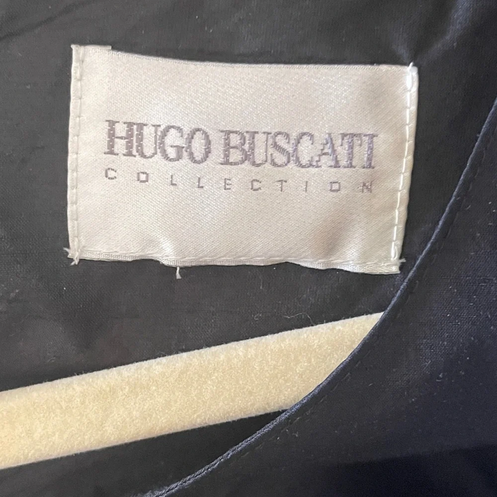 Hugo Buscati Collection Black Silk Shantung‎ Sleeveless Shift Dress
